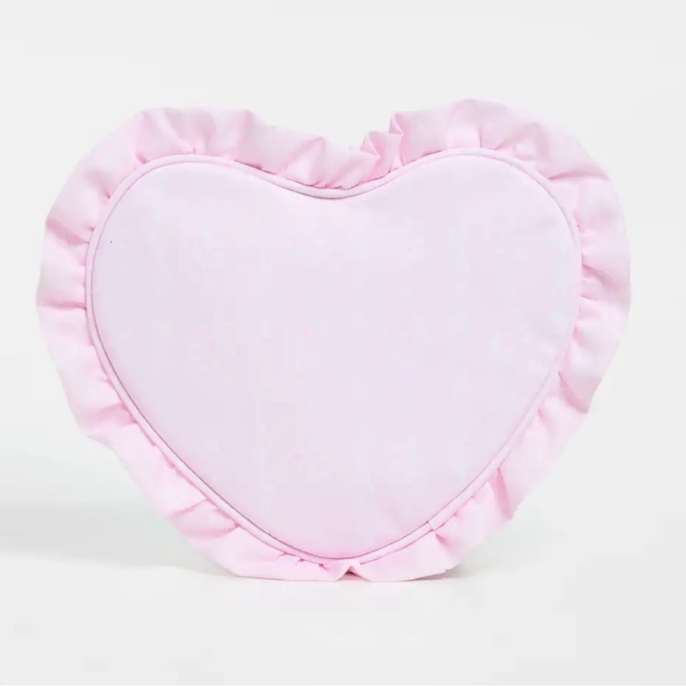 Stoney Clover Lane High Tea Printed Ruffle Heart Pouch Cakes & Scones
